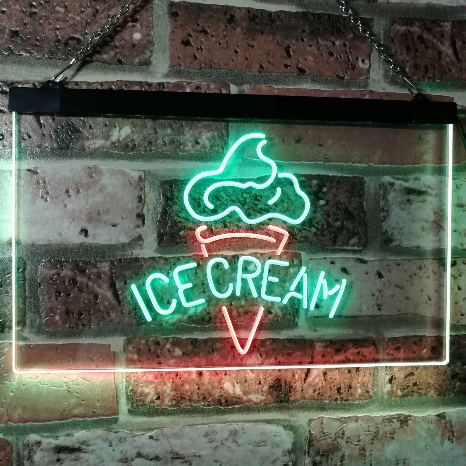 Ice Cream Shop Kid Room Bar Dual Color Led Neon Sign